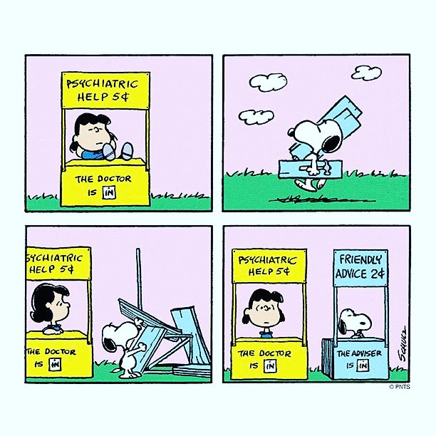 biancospi's tweet image. È impressionante come i #Peanuts abbiano sempre per me la parola giusta al momento giusto.
#psychiatricHelp