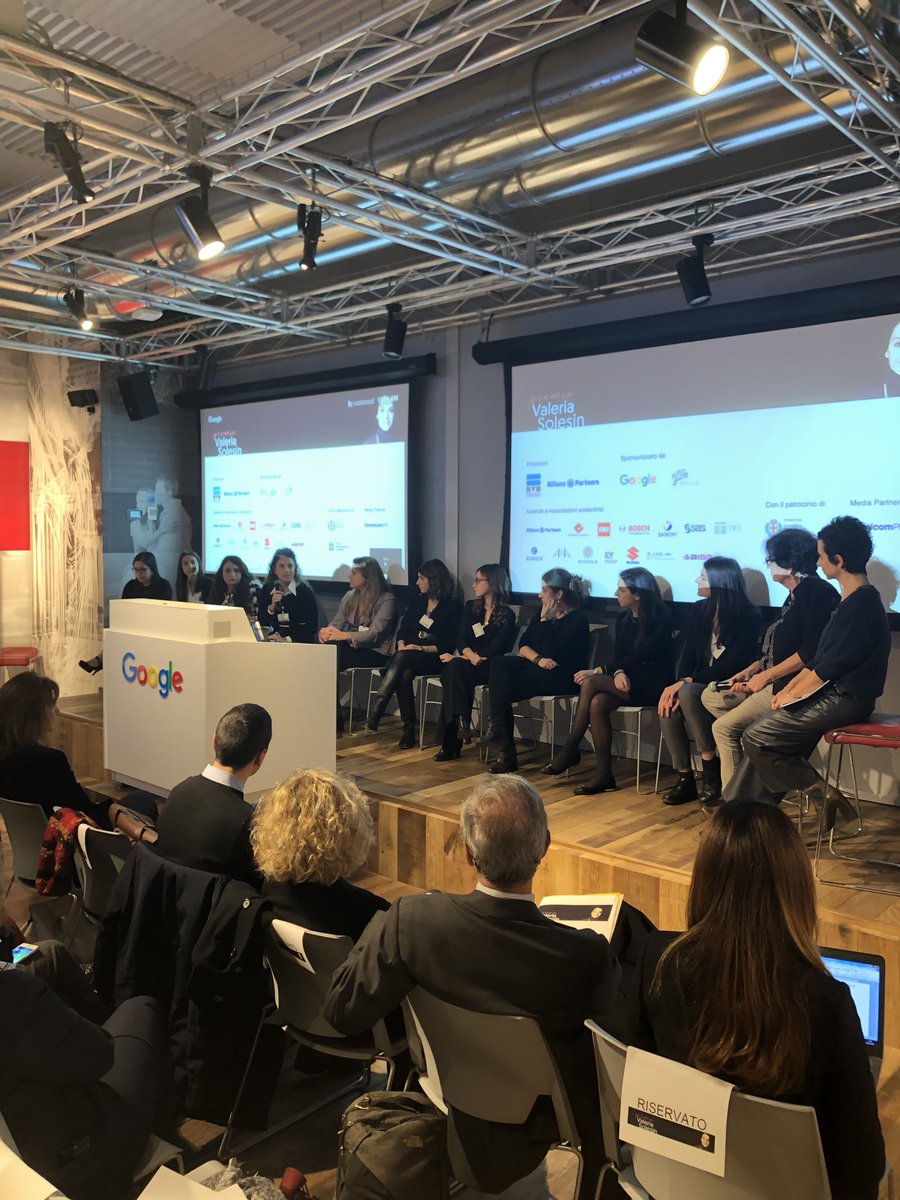 Ascoltare queste giovani donne di talento mi fa ben sperare nel presente e nel futuro della nostra società. W le donne consapevoli e di merito. Grazie #premiosolesin <a href="/AllianzAssistIT/">Allianz Partners Italy</a> <a href="/SASitaly/">SAS Italy</a> <a href="/googleitalia/">googleitalia</a> <a href="/FDMeritocrazia/">Forum della Meritocrazia</a> #genderequity #talento #meritocrazia