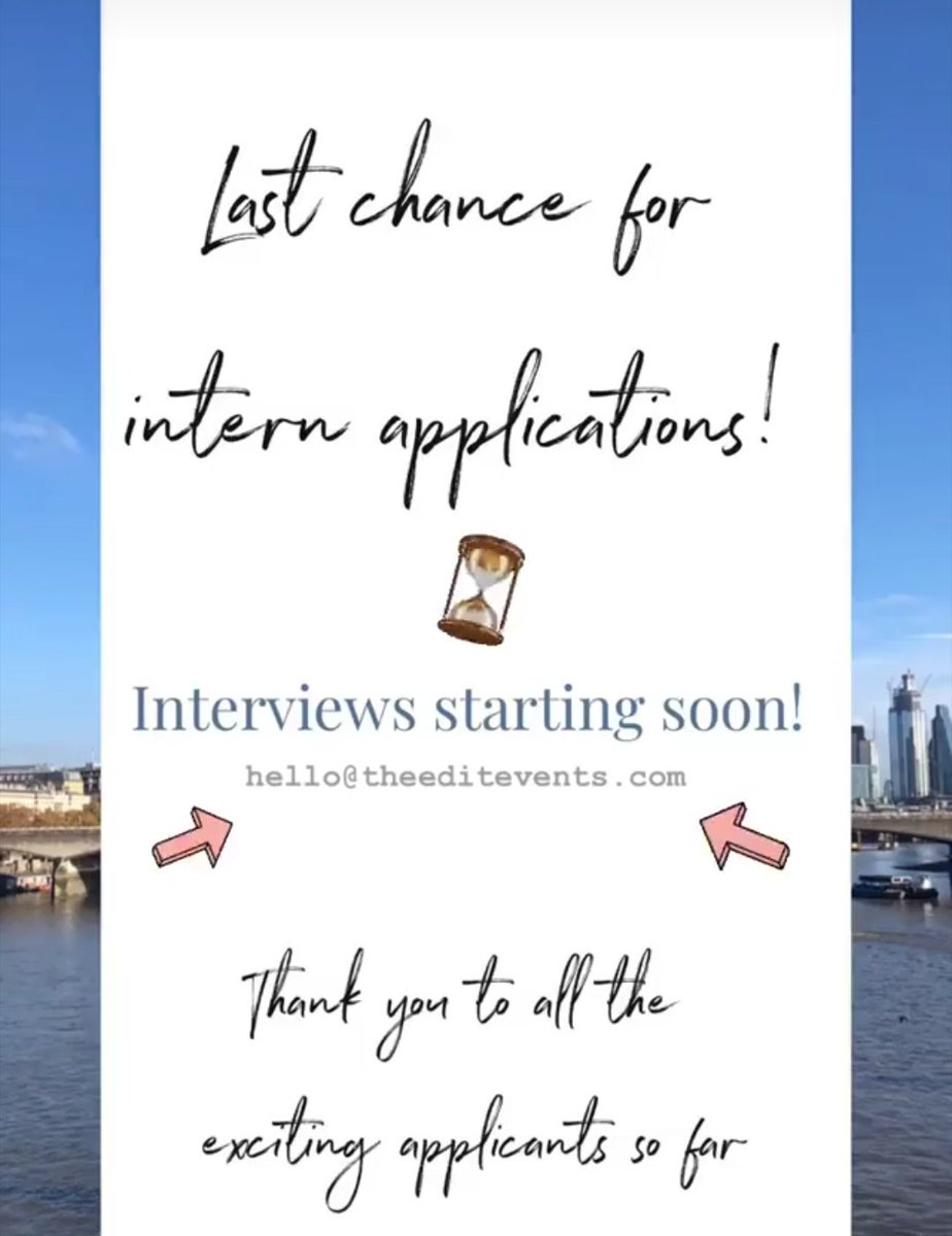 Events Internship Alert. Send them an email  TODAY #eventstudets #internships #graduates #eventprofs #eventprofsuk #ukeventprofs