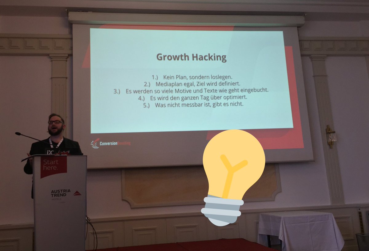 FrauWenk's tweet photo. #Growthhacking ist das Gegenteil vom klassischen Marketing. Der Mediaplan ist egal, sagt Jörg Dennis Krüger. Das Ziel ist im Vordergrund. @OptimizeSmarter. #lbc18 #mot18 #lbctipp #OnlineMarketing https://t.co/y3pEC6FTE3
