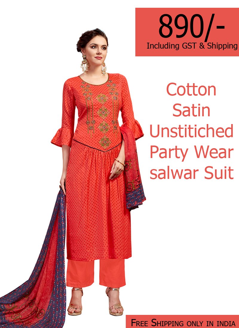 Leemboodi1's tweet photo. Free Shipping In India + COD Also Available
Price : 890/-
Shop now: https://t.co/txVipnELCG

Classic Orange Colored Cotton Satin Unstitiched Party Wear salwar Suit
For order Please whatsapp us on +91-9904476333
 #COD #Onlinesale  #womenswear #fashion #newarrival #sale #gift https://t.co/z8jCnDfGJ2