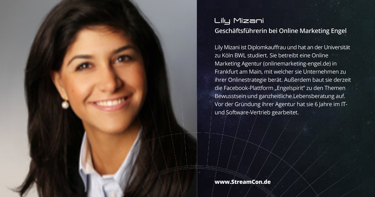 Stream_Con's tweet image. Wir freuen uns auf Lily Mizani. Lily wird sich auf der #StreamCon zu dem Panel ''Streamen als Beruf - Beauty, Lets Play, Podcast - alles gleich oder anders?'' dazusetzen und euch ihre Meinung zu dem Thema vorstellen.