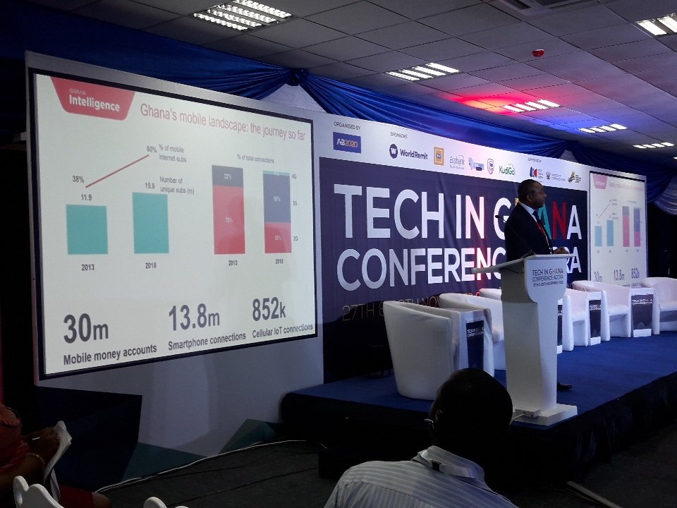 kudigoinc's tweet image. Mr Kenechi Okeleke talking about Ghana&apos;s mobile landscape #TechInGh18 #KudiGoisHere #TheNewSmart #AfricaStartups