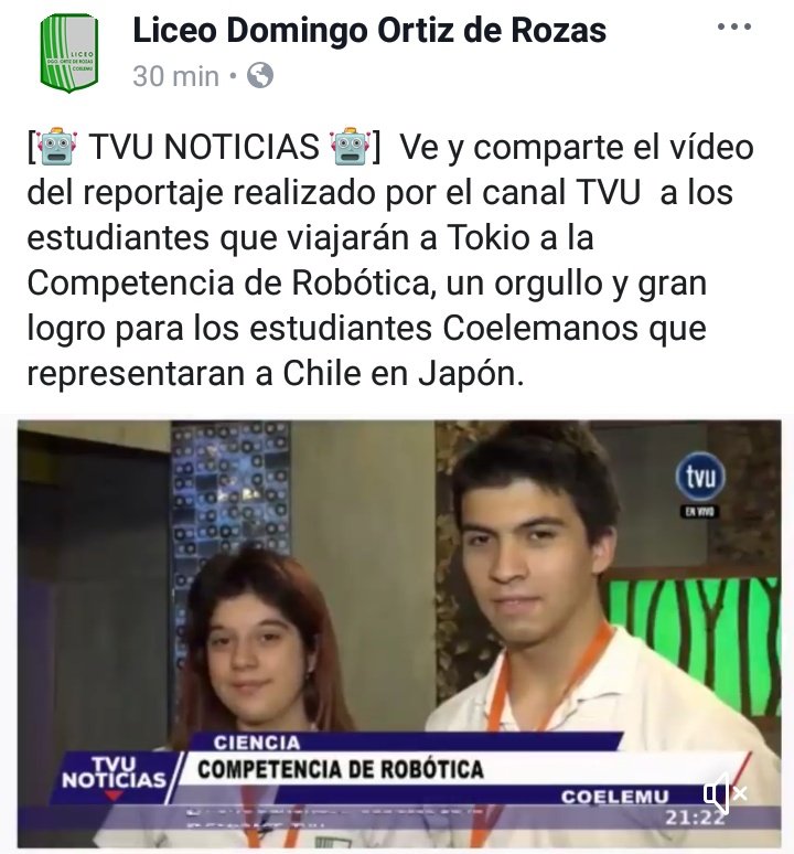 pilypardo's tweet image. Felicito a los estudiantes del Liceo Domingo Ortiz de Rozas de la comuna de Coelemu que viajan a Tokio a la competencia de robótica🤖

¡ Mucho éxito !