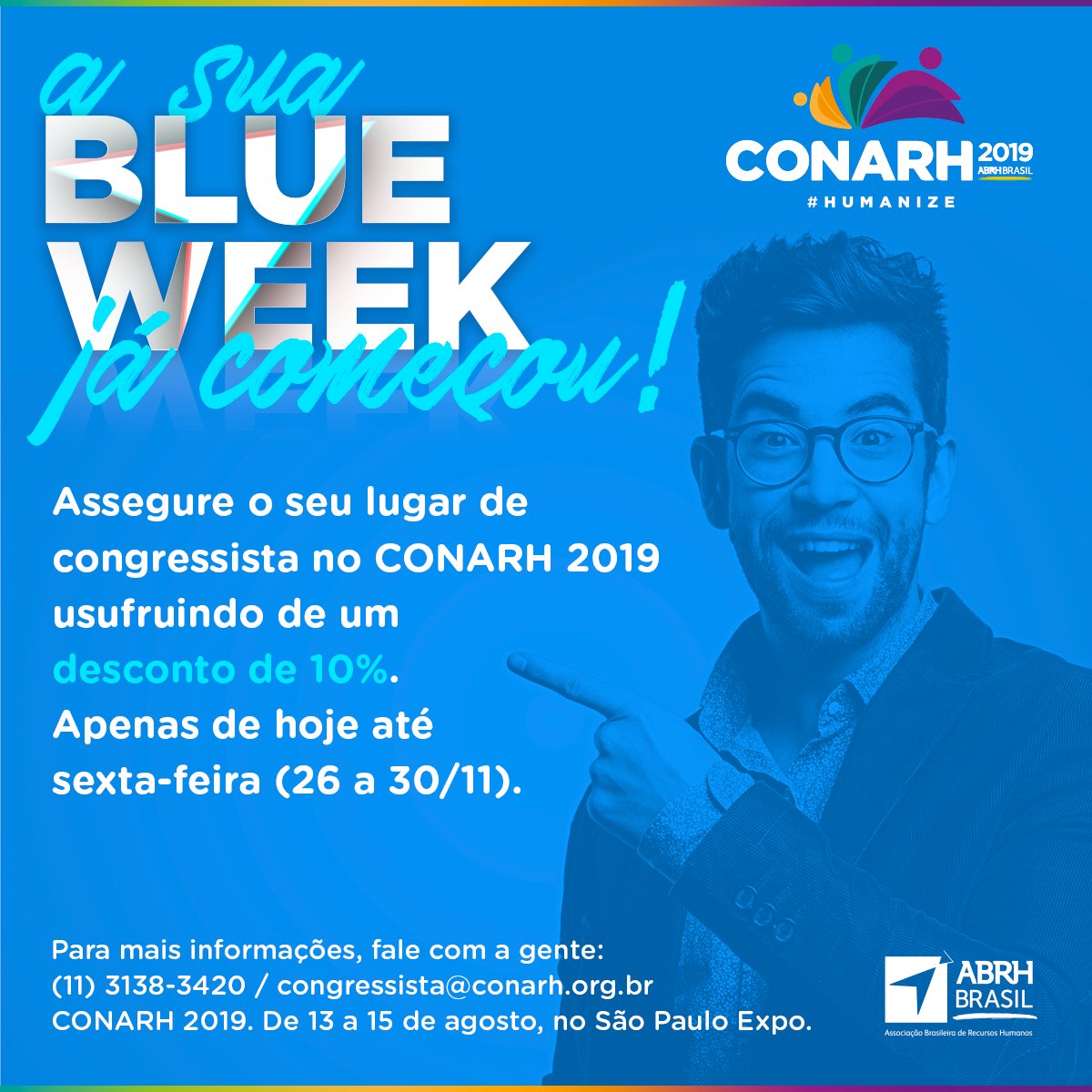 Só até sexta-feira você pode se inscrever no CONARH 2019 com desconto!

É imperdível, gente  😰