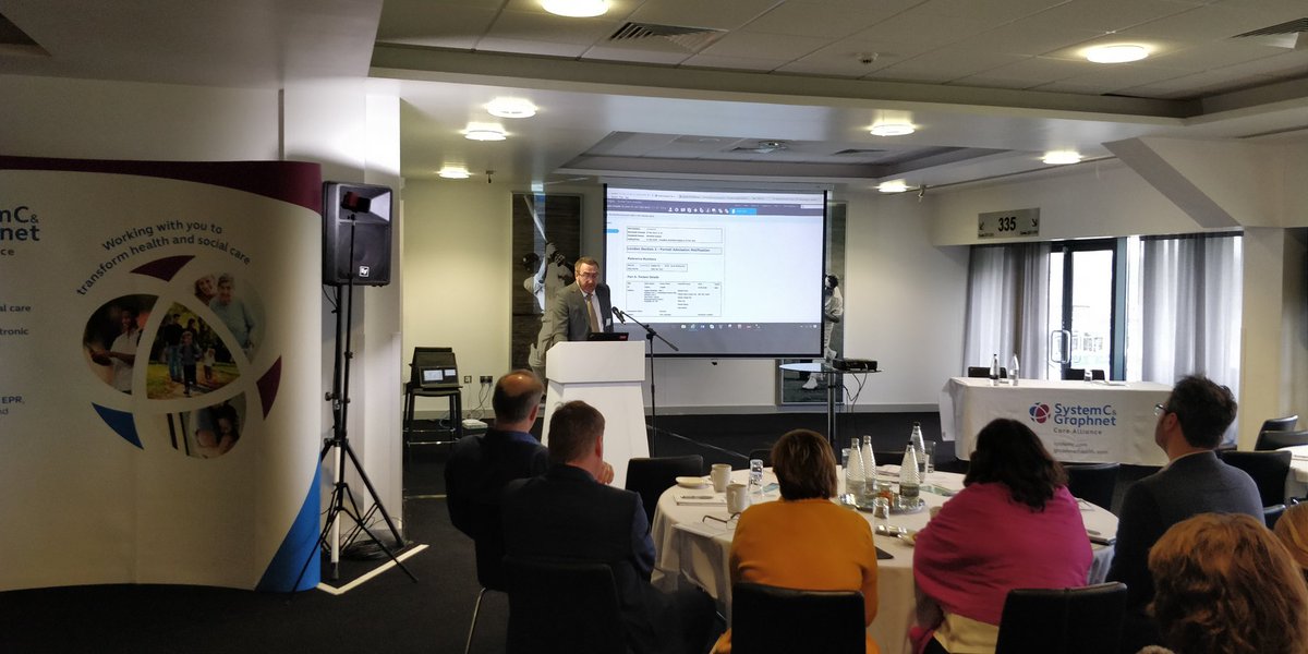 barrykeown's tweet photo. Live demonstration of hospital admission and discharge notifications from secondary care @System_C Medway to social care @liquidlogicuk using #FHIROpenAPI. Needs of the service user assessed and provided quickly and safely https://t.co/jpOU4S13ft