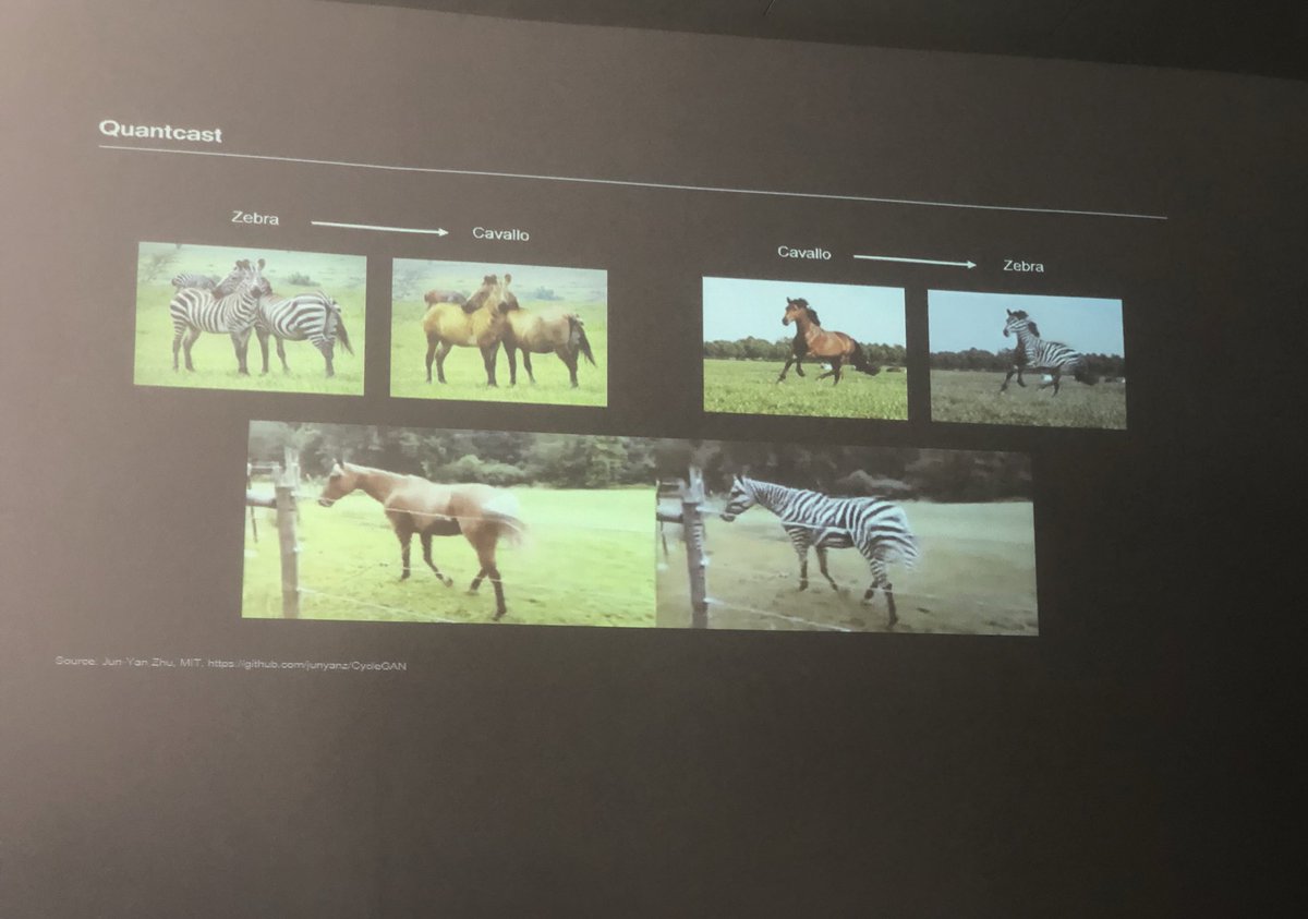 ivo_tarantino's tweet photo. A #MSHuddle di #AI parla @IZampori e mostra le applicazioni #creative che sono già realtà. [le zebre che diventano cavalli e la capacità di cambiare stagione sono sorprendenti!] #FuturiPossibili https://t.co/Dhh1JfAFyE
