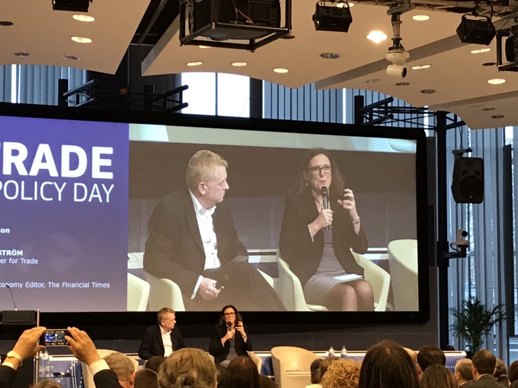 EleSall's tweet photo. “We started changing the narrative of #EUtrade working with #civilsociety and sending the message that #EUTradePolicy is #sustainable. @MalmstromEU
At the #EUTradePolicyDay in Brussels today!
@EU_Commission @Trade_EU https://t.co/RCQNKNSpbA