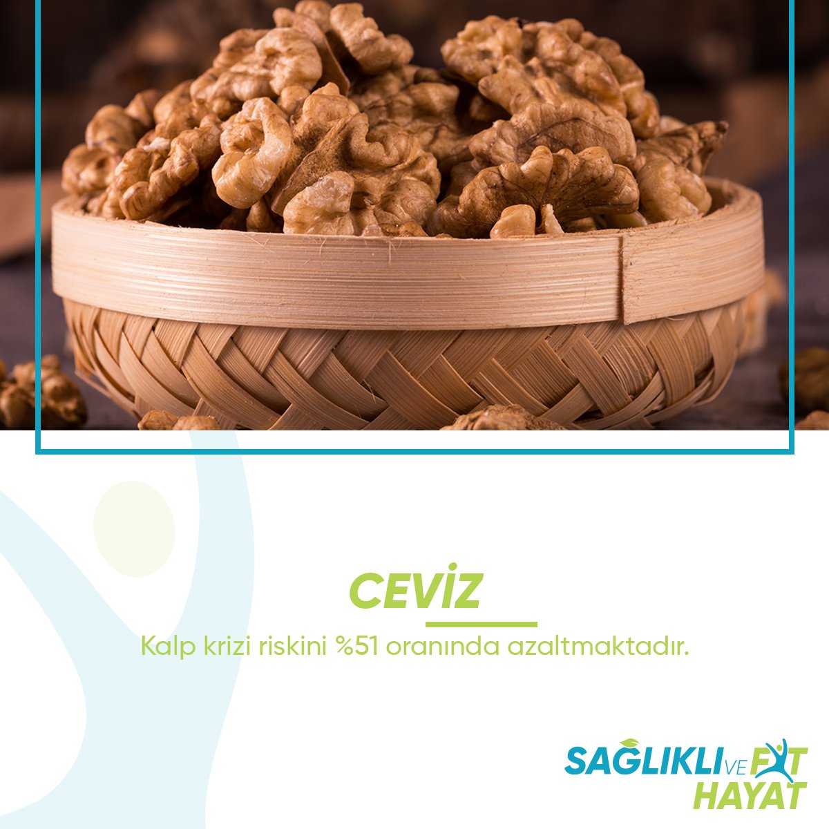 Araştırmalar, düzenli ceviz tüketmenin kalp krizi riskini azalttığını ortaya koymuştur. Sağlıklı bir hayat için kuruyemiş tüketin! #HacıbabaKuruyemiş