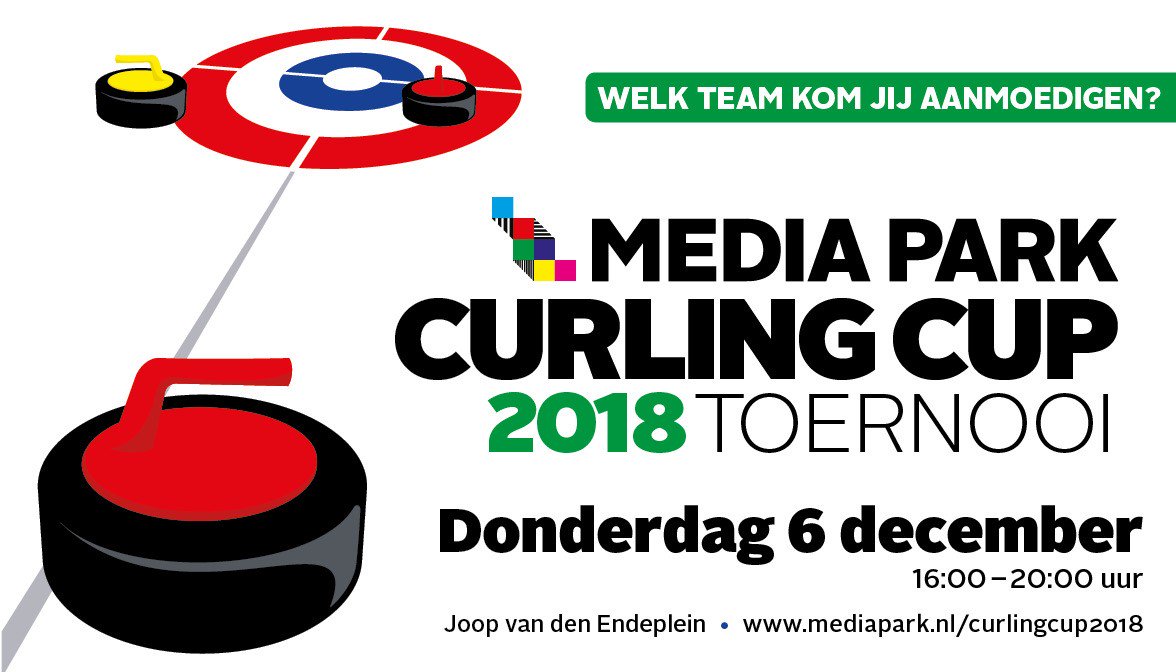 We gaan weer curlen op het Media Park! Binnen no-time hebben maar liefst 36 zeer enthousiaste teams zich ingeschreven. Kijk op mediapark.nl/curlingcup2018 voor de deelnemende teams. Welk team kom jij aanmoedigen? #curlingcup2018