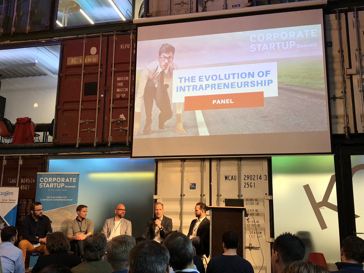 Great panel on #intrapreneurship at the Corporate Startup Summit in Zurich about why we needs more entrepreneurial spirit in large corporations with Chris Walder (christopherwaldner.com).