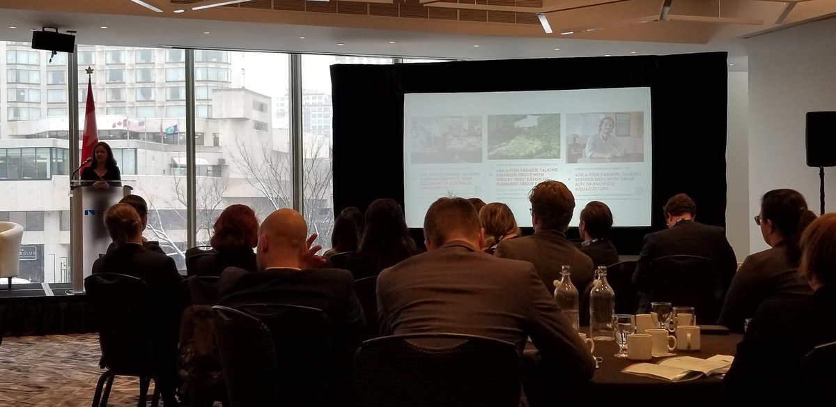 MapleLeafStrat's tweet photo. @LoveTheWildCo gives us a glimpse of the future of sustainable seafood and more importantly....everyday food. #caia2018 https://t.co/I7k1B2YHTI
