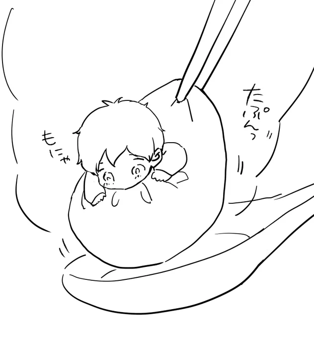 ティーコジー千里が小籠包ぽく見えたと伺ってそれは可愛い…!と描いたつままれ千里です! 