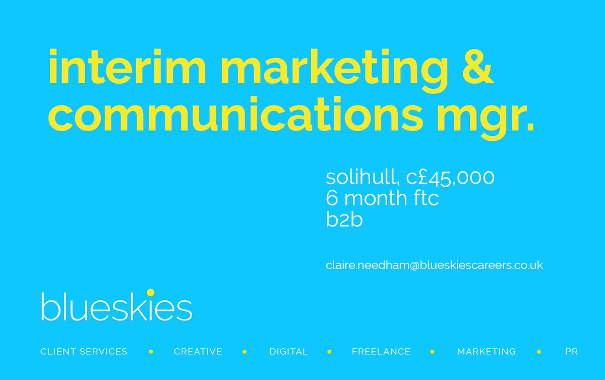 Please get in touch if you are an immediately available Marketing professional...... hashtag#marketing hashtag#immediatelyavailable hashtag#recruiting