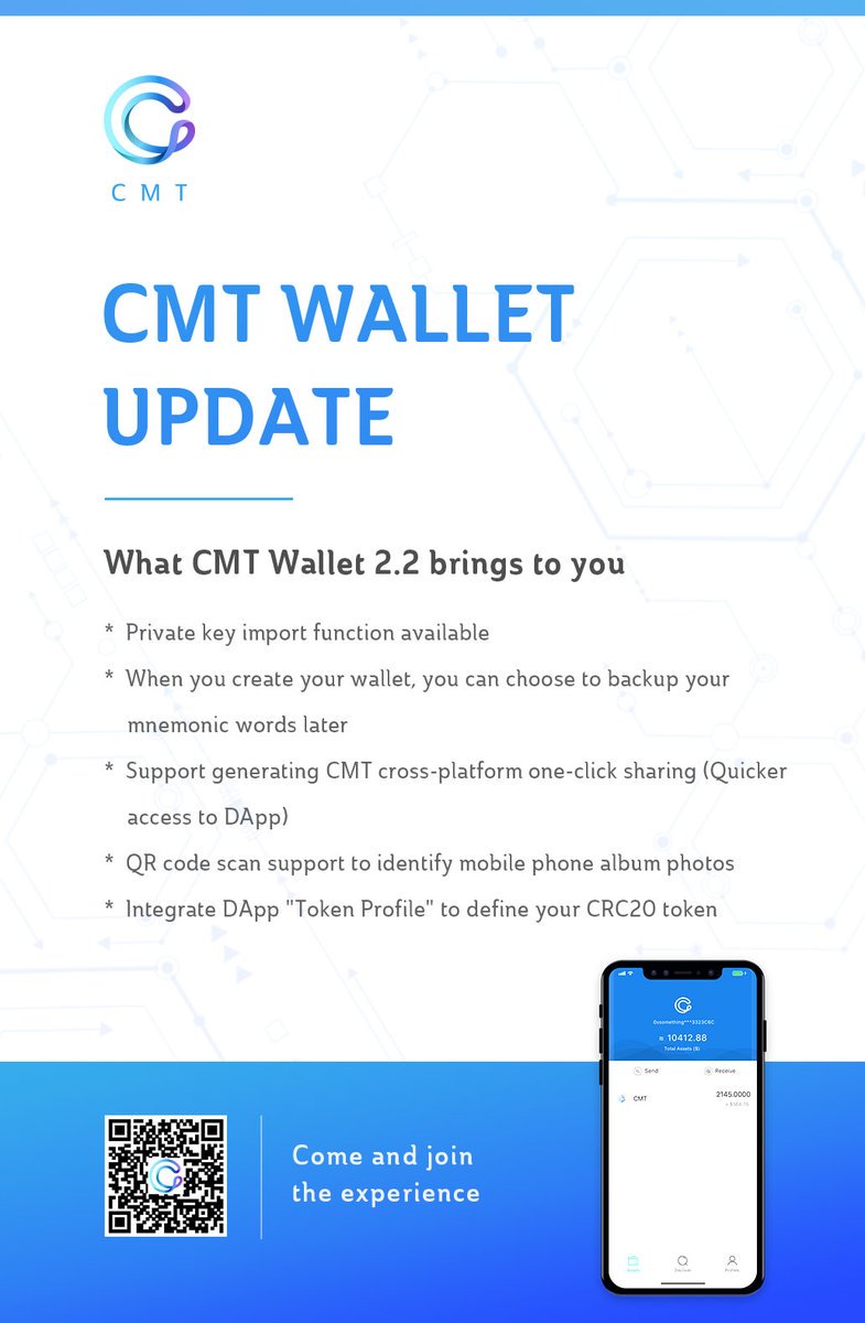 CyberMilesJP's tweet photo. CMT Wallet version 2.2 が公開されました！
Download now: https://t.co/i6RUjCeHzi 
#CyberMiles $CMT https://t.co/GzDZuBhwmM