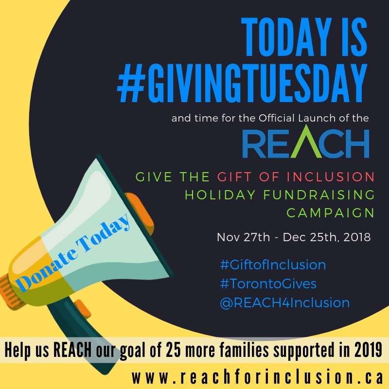 REACH4Inclusion's tweet photo. Together, let's raise enough funds to support TWENTY-FIVE more families of children with disabilities with inclusive recreation & sport in 2019! #GivingTuesday #REACHfor25 #GiftofInclusion @REACH4Inclusion https://t.co/eK8Leonp6v
DONATE NOW: https://t.co/Klpu2z6sbs https://t.co/TZwc7BN5aN