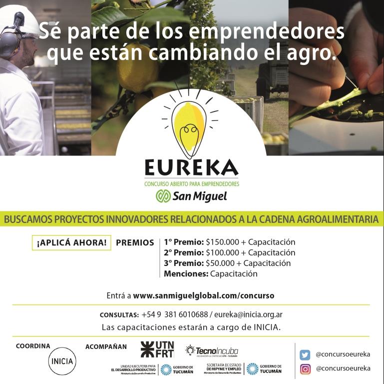 CREA SudOeste (@creasudoeste) on Twitter photo ¡Sé parte de los emprendedores que están cambiando el agro! #ConcursoEureka +info: sanmiguelglobal.com/concurso ¡Sé parte de los emprendedores que están cambiando el agro! #ConcursoEureka +info: sanmiguelglobal.com/concurso