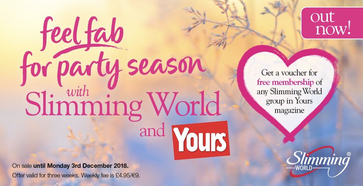 SlimWithRobyn's tweet image. #freemembership @SlimmingWorld groups throughout December. Grab your #joiningoffers in @yoursmagazine and #CreateYourFuture with life-changing #weightloss @SWJacquiEston