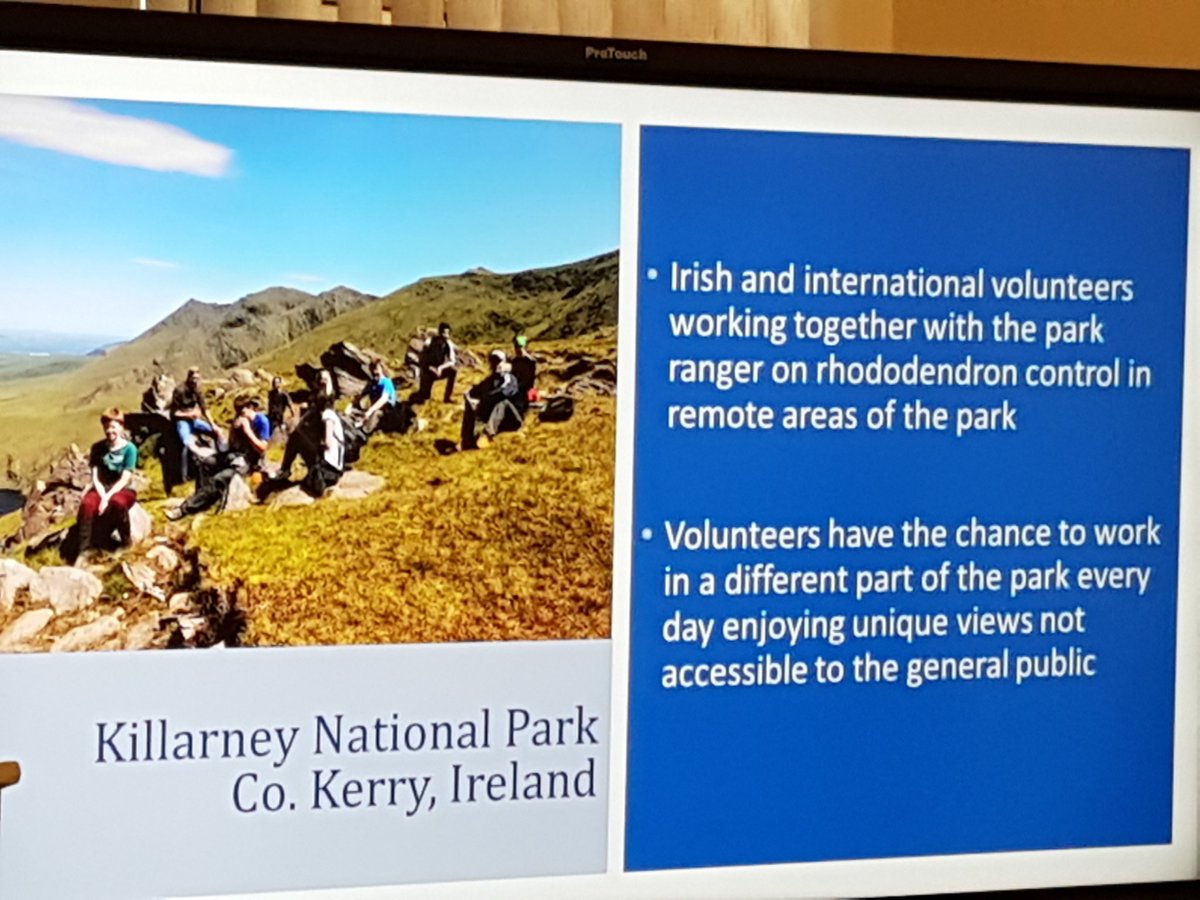 EurodeskIreland's tweet photo. @VSI_Ireland is over 50 years old and hosts volunteers in #KillarneyNationalPark, says Mateja at #timetomove2018 event in #Killarney! @Leargas @KerryYouth @EurodeskIreland @eurireland @DCYAPress @SpunOut https://t.co/8KJ6ZgaApF