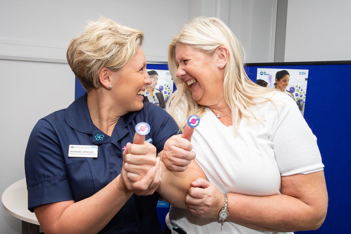 RoyalFreeNHS's tweet photo. 🔊CALLING ALL ROYAL FREE LONDON HOSPITAL STAFF 📣 We'll be donating £1 to local homeless charities in Barnet, Enfield and Camden every time one of our staff has their flu jab. Buddy up and bring a friend ! #jabdone #RFLflubuddychallenge https://t.co/pxnaAkfDNn