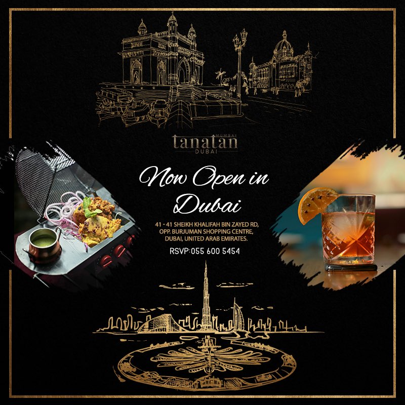 Fullstop_ent's tweet photo. An upscale resto bar in the affluent suburb of Juhu, Mumbai has made its way to Dubai. 
True to its name, Tanatan’s food, decor, bar menu, entertainment, is all perfectly curated to create the perfect vibe. https://t.co/fD7WGtvccA