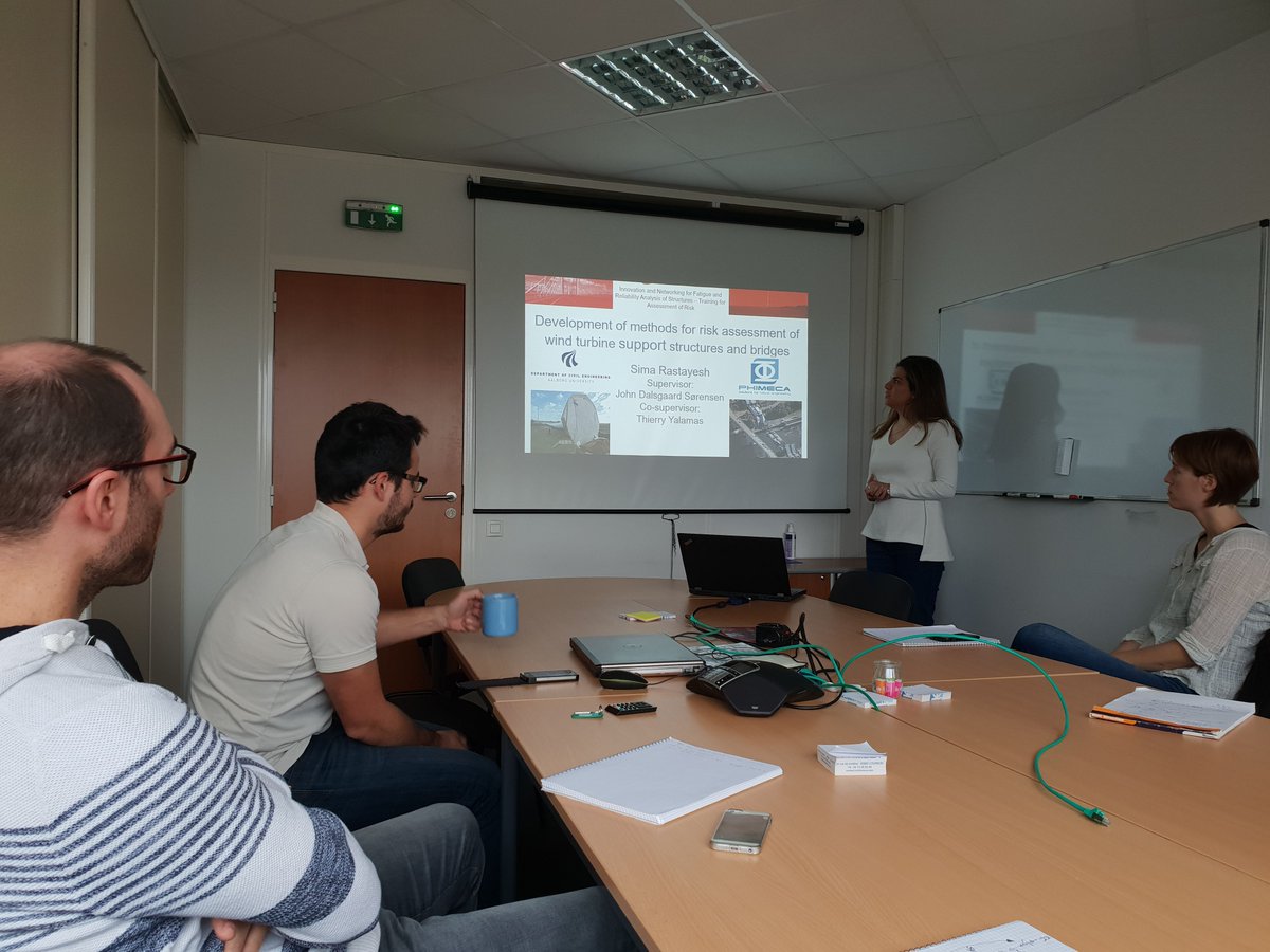 INFRASTAR_ITN's tweet photo. @EU_H2020 @MSCActions #ESR11 Sima Rastayesh from #AalborgUniversitet is seconded @ @_Phimeca. After a warm welcoming 🥐☕, she presented her work to the local team. https://t.co/5WqCOBa1FR