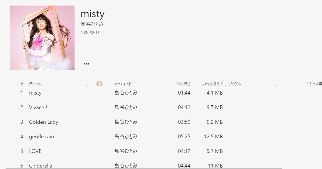 LoveEye88's tweet photo. ３つ目はMusic Center for PCの管理画面だよー♡
#島谷ひとみ #misty #music #album #スマプラ #shimatani https://t.co/swMgyYhpnK
