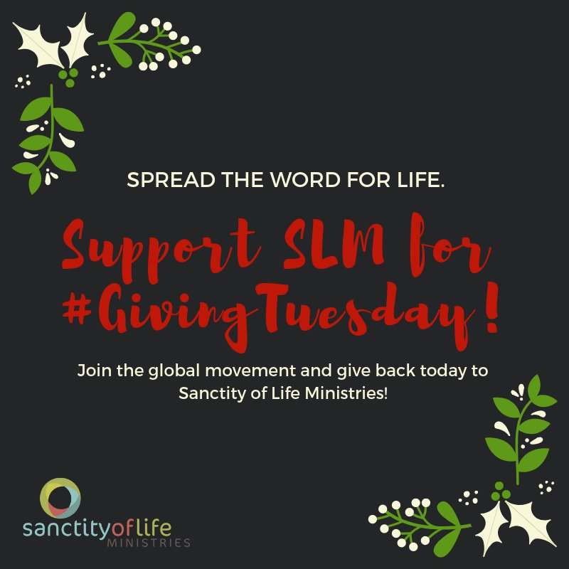 SLM_nova's tweet photo. We hope you consider Sanctity of Life Ministries as your organization to support this #GivingTuesday! You can make a life-saving difference to the women, babies and families to come to our centers! Donate today: https://t.co/uCufajLI0H  #SupportLife #GT2018 #GivingTuesday18 https://t.co/gV0zybGojv