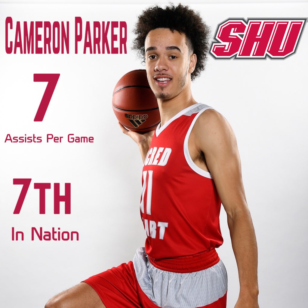 sacredheartumbb's tweet photo. Since it’s game day, we have a double-dose of #StatTuesdays. E.J. Anosike averages 4.7 offensive rebounds per game, which ranks second in the nation, while Cameron Parker’s seven assists per game ranks seventh in the nation and first among all freshmen! #WeAreSHU https://t.co/AzJuERlTQy