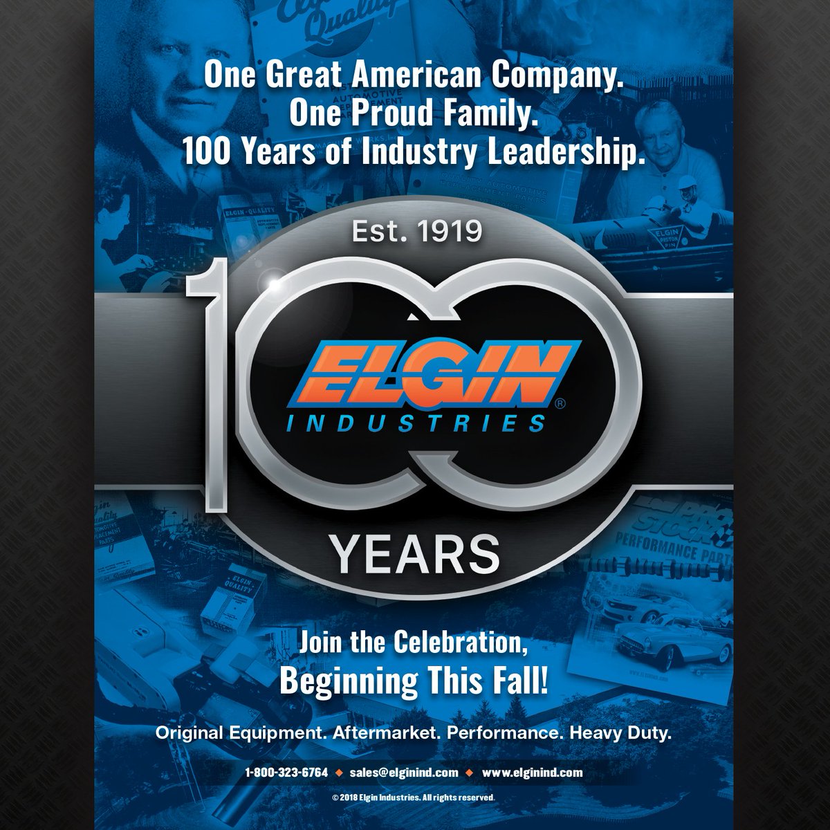 ElginIndustries's tweet photo. A journey that began in 1919 in Elgin, Ill., has since spanned across dozens of countries and thousands of customers. #ElginInTheEngine #100Years https://t.co/QqXeFLdaAC