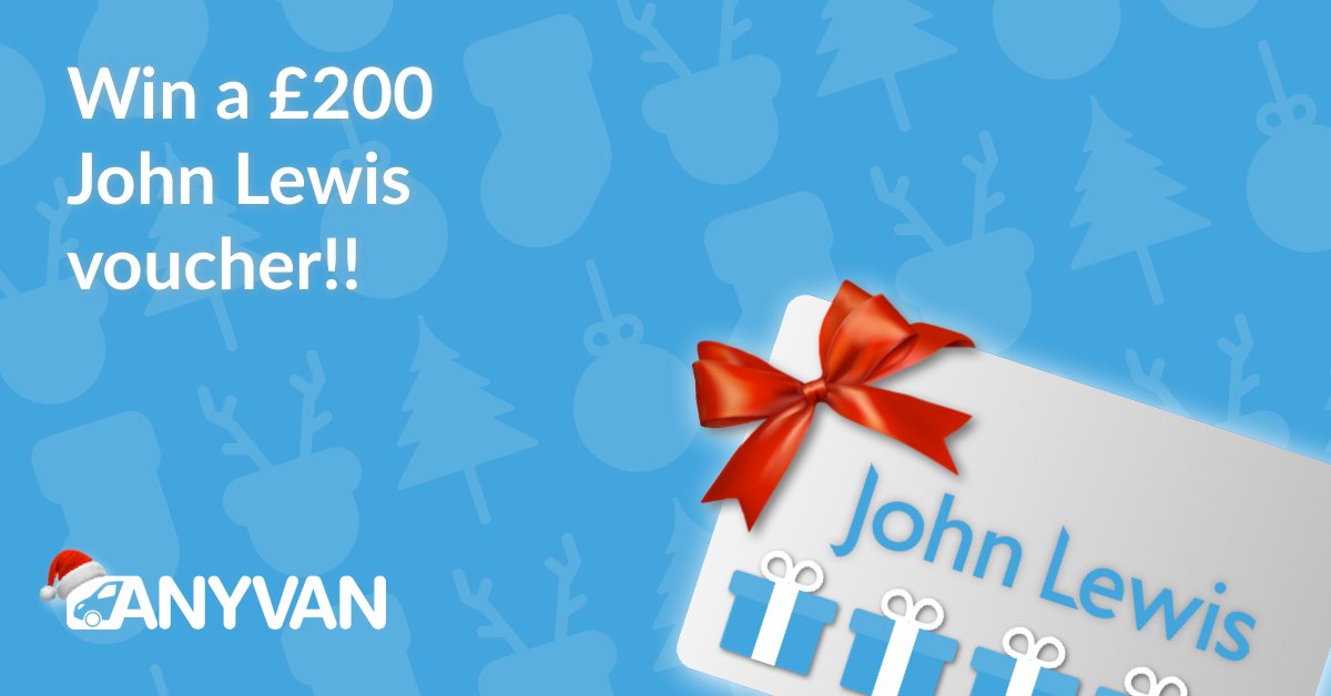 AnyVan's tweet image. Follow &amp;amp; Retweet for the chance to WIN a John Lewis Christmas Voucher worth £200! Looking to decorate with some new furniture? We will even help remove the old to make room for the new as our gift to you! T&amp;amp;Cs apply bit.ly/AVchristmas #Competition #Win #Christmas