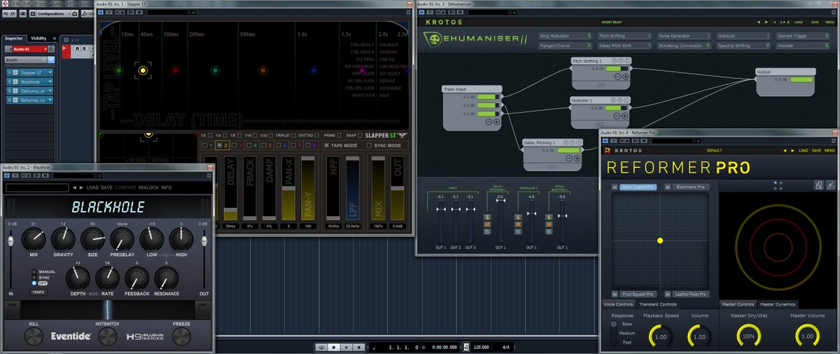 ShorAudio's tweet photo. Got some new sound design toys during BF\CM! 🤖
#sounddesign #dehumaniser #reformer #slapper #blackhole @KrotosAudio @thecargocultnz @EventideAudio https://t.co/Ge1MvMJlVg