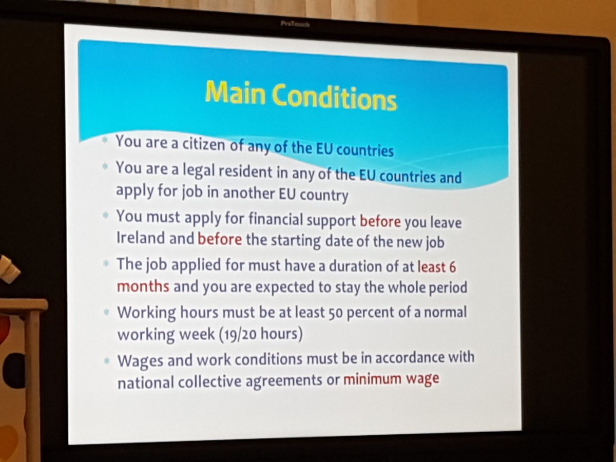 EurodeskIreland's tweet photo. Ann McCormac @EURESIreland advisor explaining #YourFirstEuresJob at #timetomove2018 event @KerryYouth @Leargas @EurodeskIreland @NCGEGuidance https://t.co/TQppbVx8vi