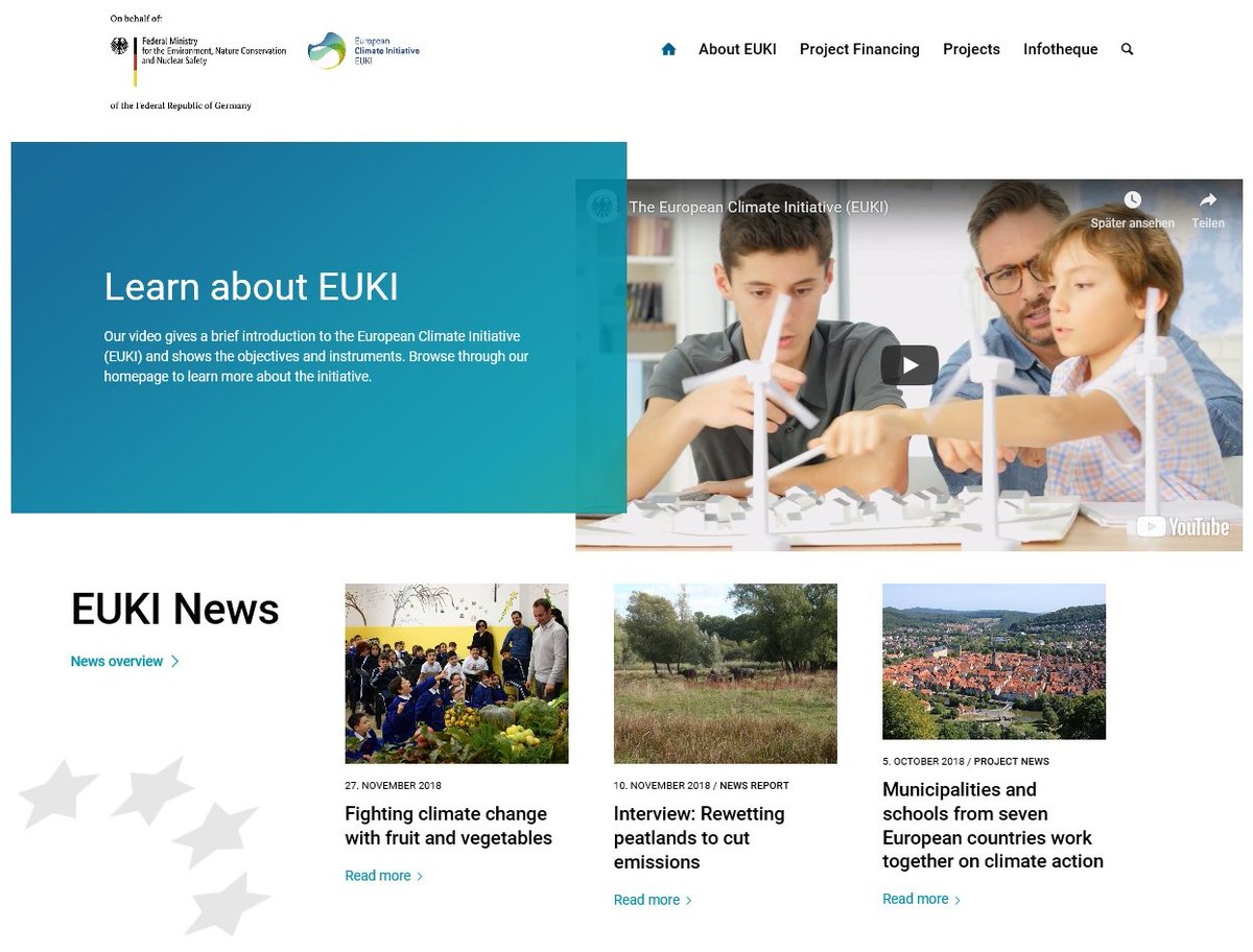 EUKI_Climate's tweet photo. The European Climate Initiative #EUKI of @bmu supports 53 #climate projects
in the #EuropeanUnion 🇪🇺. Together, 130 organisations implement activities in
26 EU countries. #ClimateAction Check out our new website: ➡️https://t.co/7izAkaEKC2 https://t.co/O8DiZATyBo