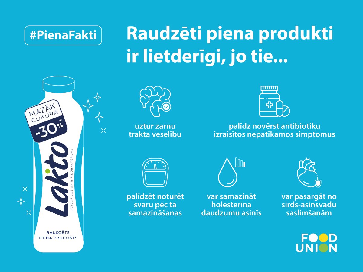 Sāc dienu ar Lakto! Tas ir izcils risinājums veselīgai ēdienreizei katru dienu - ātrām brokastīm, pusdienu pauzei, vieglām vakariņām vai kā veselīga uzkoda starp ēdienreizēm. 🤸 #PienaFakti https://t.co/j55XF7qog3