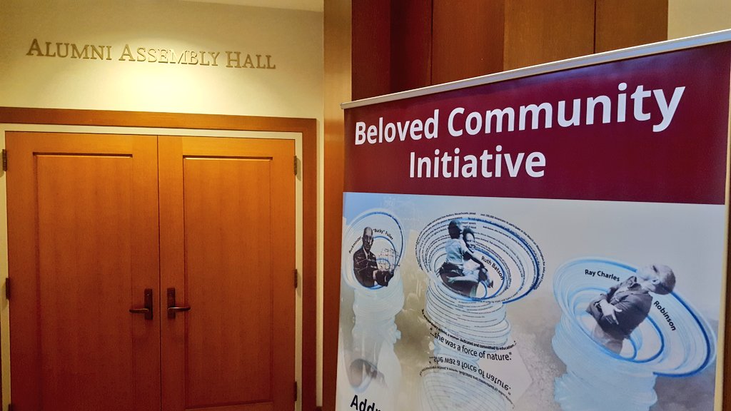 RalphPHall's tweet photo. The banner is up for today's Beloved Community Initiative Humanities Summit, 1:30 to 5:00pm. Live streaming information can be found here https://t.co/NnvghQMrLF @humanities_tech @VTSPIADirector @VTCAUS @BCI_VT_VUU @STVUDeanWalker @VTMURP @VT_EPP_SSC_PUA @VT_PGGSA https://t.co/ThOGx4SEXG