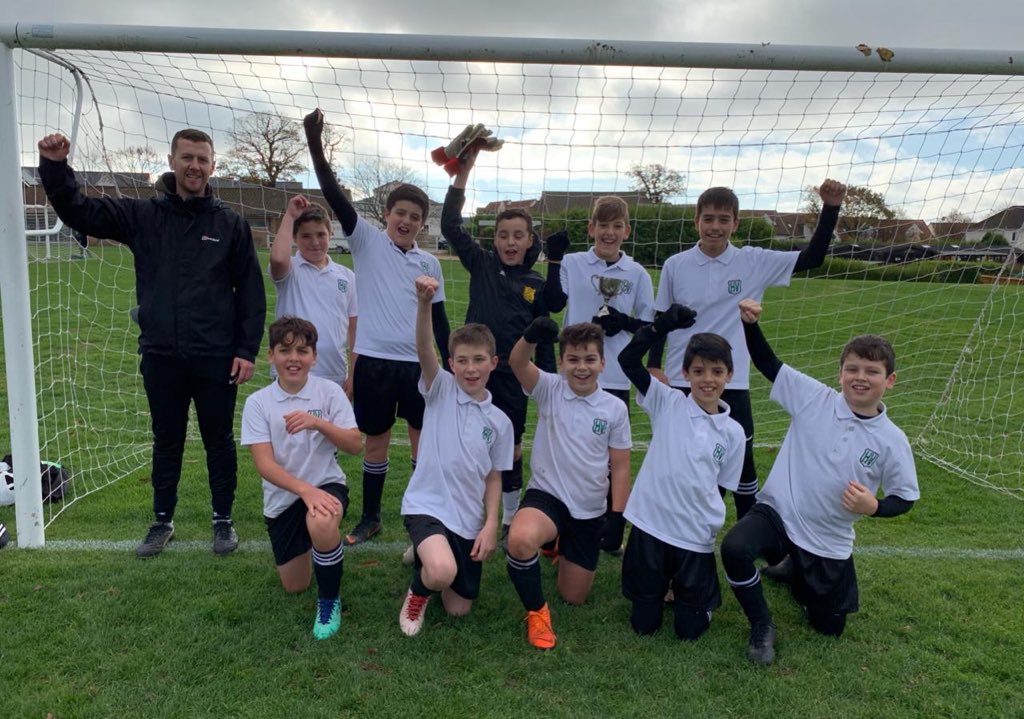 Year 7A football team - we won!!! 😃 won 4 matches and drew 3! #hvproud