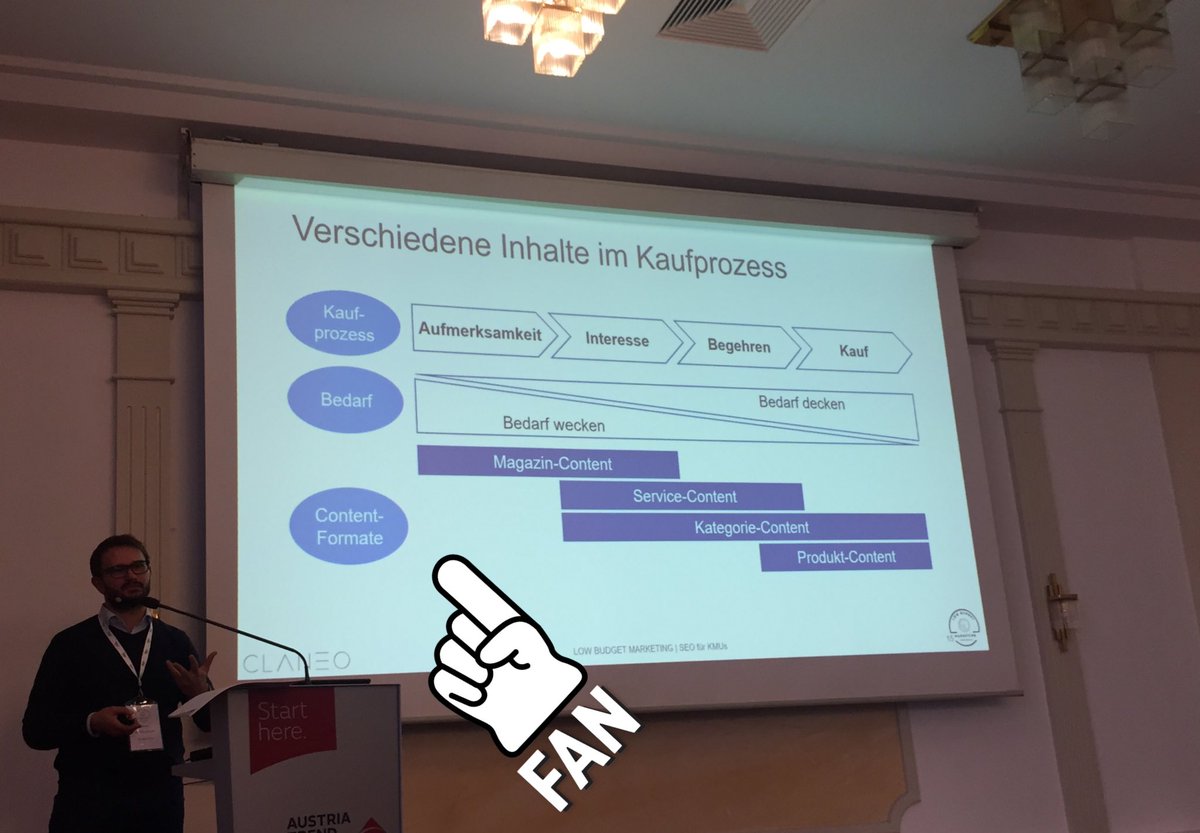 FrauWenk's tweet photo. @MichalikMatt von @ClaneoDE auf der #lbc18: https://t.co/4QqTEVWWyu ist ein gutes Recherchetool für die #SEO-Strategie. Man muss wissen: Was sucht der Nutzer? // Und da ist er wieder, der Content, von dem @annetells gesprochen hat. #onlinemarketing #lbctipp #mot18 https://t.co/Pdcr8BdSLP