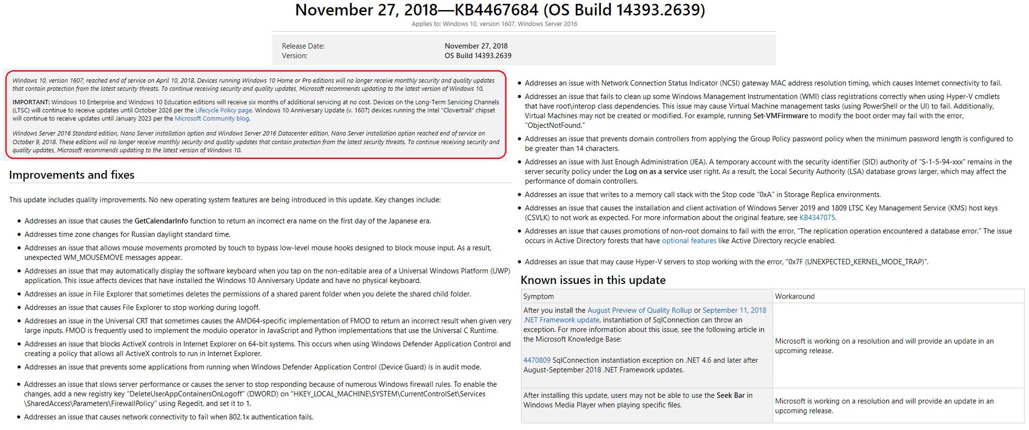 🔮WZor👁️ on Twitter "📢⚙️November 27, 2018 MSFT PatchDay