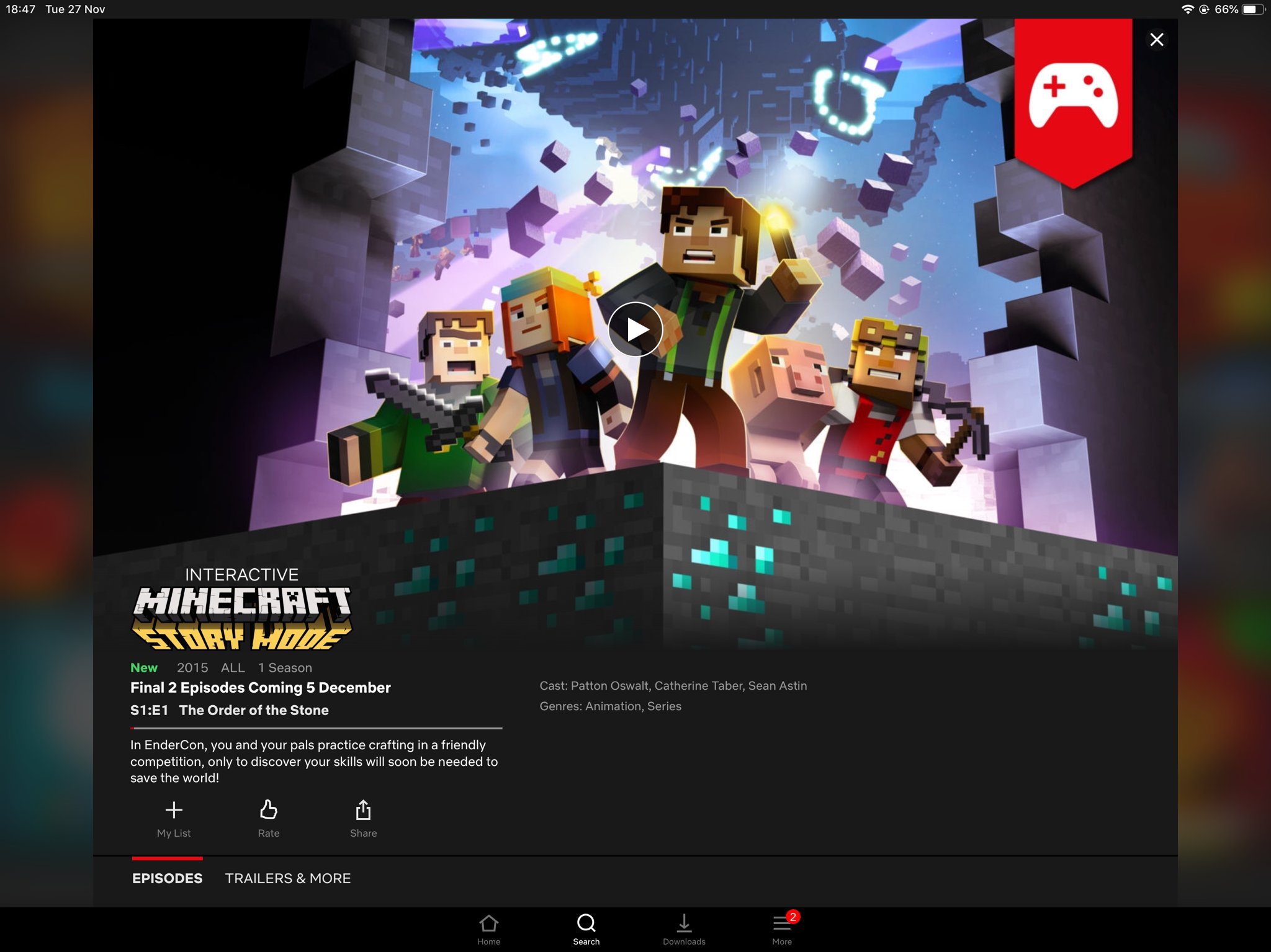 Netflix is adding an interactive 'Minecraft' story to its lineup