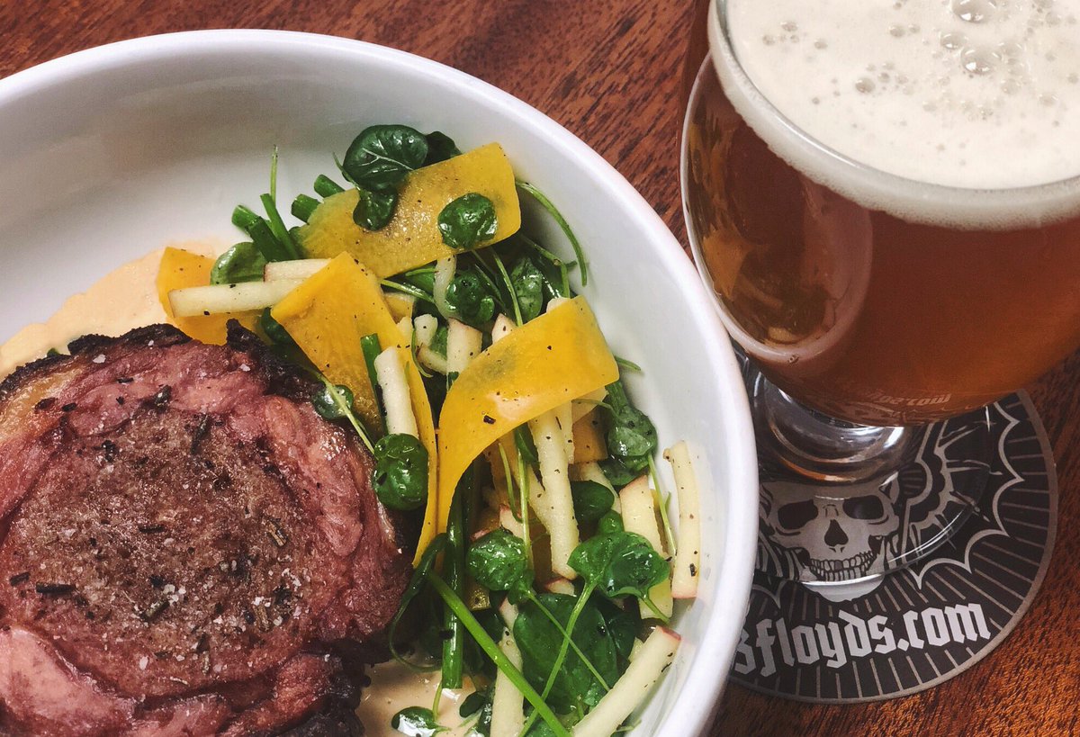 3floydstaproom's tweet photo. Extreme pork special: Milk-braised SUCKLING PIG w/butternut squash + apple salad. Awesome w/ARMY OF HOPS Lactose IPA, our 2nd PIG DESTROYER collab 🐖

Menu + tap list here → https://t.co/Y74gPev2cF https://t.co/YXGkt1DxTJ