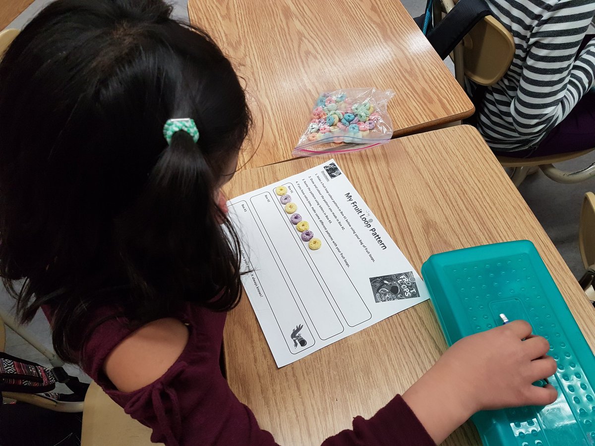 grade3withMrsH's tweet photo. Fruit loop patterns in RTIN today. #improvingnumeracy https://t.co/sHiKLbnF1x