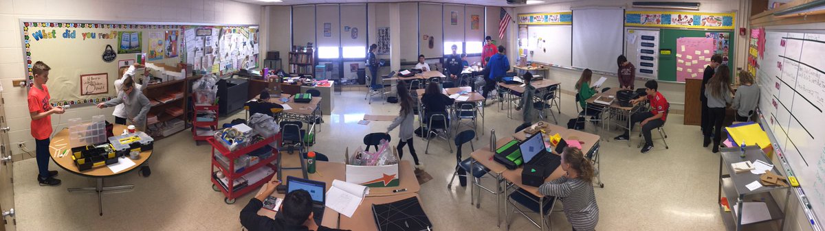 joefly301's tweet photo. 7th grade working hard on #PLTWDM final project! Can you find the six C’s found in this picture? #ignite205 @BryanD205 @MissWitek https://t.co/qzwFtUtOVK