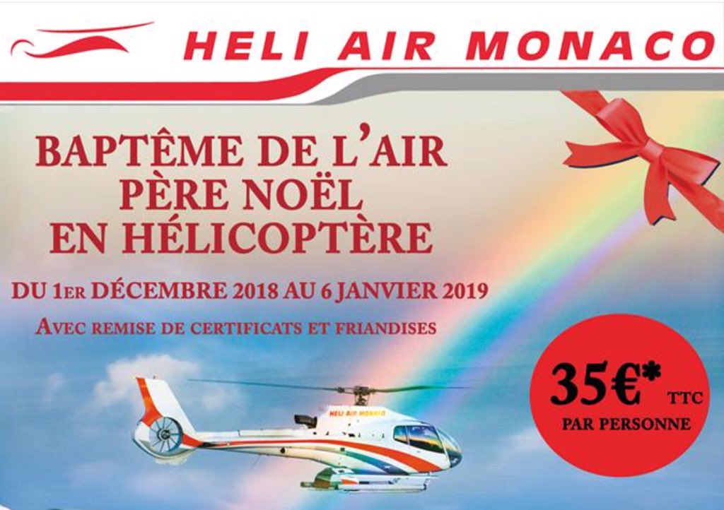 Côte d'Azur France (@visitcotedazur) on Twitter photo A la recherche d'#ideedecadeau pour #Noël ? 🎁🎄🎅🏻 ➡️Profitez de cette offre #insolite chez <a href="/HeliAirMonaco/">Heli Air Monaco</a> ! 🚁🎅🏻
Baptême de l’air à 35€/pers. .
#CotedAzurFrance #monaco #helicoptere #enfants #cadeaunoel #cadeau #baptemedelair <a href="/heli_events/">Héli Events Voyages Monaco</a> A la recherche d'#ideedecadeau pour #Noël ? 🎁🎄🎅🏻 ➡️Profitez de cette offre #insolite chez <a href="/HeliAirMonaco/">Heli Air Monaco</a> ! 🚁🎅🏻
Baptême de l’air à 35€/pers. .
#CotedAzurFrance #monaco #helicoptere #enfants #cadeaunoel #cadeau #baptemedelair <a href="/heli_events/">Héli Events Voyages Monaco</a>