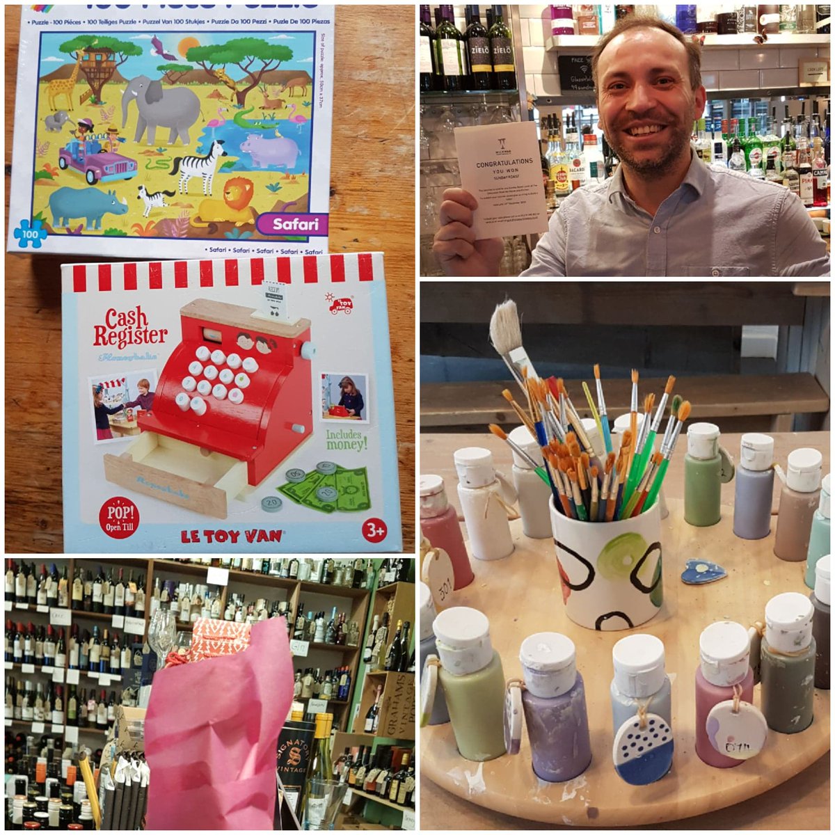 FairlawnSch's tweet photo. "So grateful to the wonderfully generous shopkeepers on Bristol’s @GloucesterRoad who have donated prizes for our Winter Fayre on Saturday at 2pm!  Special thanks to #KilnWorkshop; #GrapeAndGrind; #GloucesterRoadAlehouse; #PlayfulToys; #TotallyToys; and @Sainsburys https://t.co/Q5ZMFCrqFE