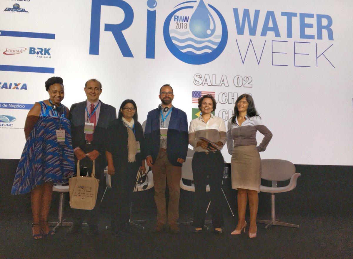 hechodeagua's tweet photo. #inclusivesanitation is about:
1. Innovation
2. Customer focus
3. Integrated services and
4. Social participation!
Thank you for a great 121 session at #Riowaterweek @WorldBankWater @CiaSabesp @WaterResearchSA @AngelaBiancolin @masotomayor @Rozewater60 @aguatuya @WaterResearchSA https://t.co/stcYs0JR1r