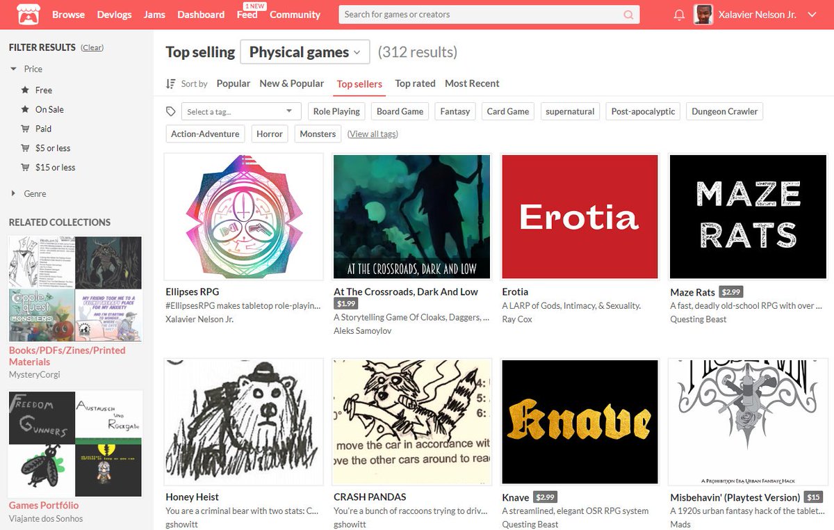 WritNelson's tweet photo. So
#EllipsesRPG is still the most popular, best-selling physical game on https://t.co/kLBE1nbHga, a day after its sale
which is nice https://t.co/Urs7reWTzB