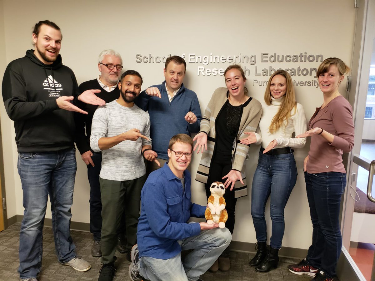 MEERCatPurdue's tweet photo. Congrats to our colleague Nick Stites on successfully passing his PhD defense yesterday! He is officially the FIRST graduate student of the Freeform program at Purdue! As you can see from the pics, Manny and the rest of the MEERCat team are all very proud of him. https://t.co/maJxtR9Muv