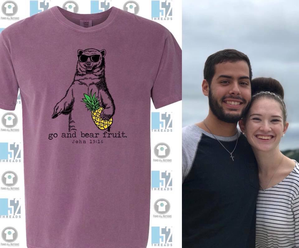 reagan_keller's tweet photo. It’s Giving Tuesday! Dante and I are still raising money to go on our mission trip to Guatemala with CTX. If you donate $25 or more, you’ll get this cool shirt too!! You can Venmo us or use the gofundme link below. Please keep us in your prayers!🐻🍍

https://t.co/AB9S3HoVfZ https://t.co/Z7vWsgLYLT