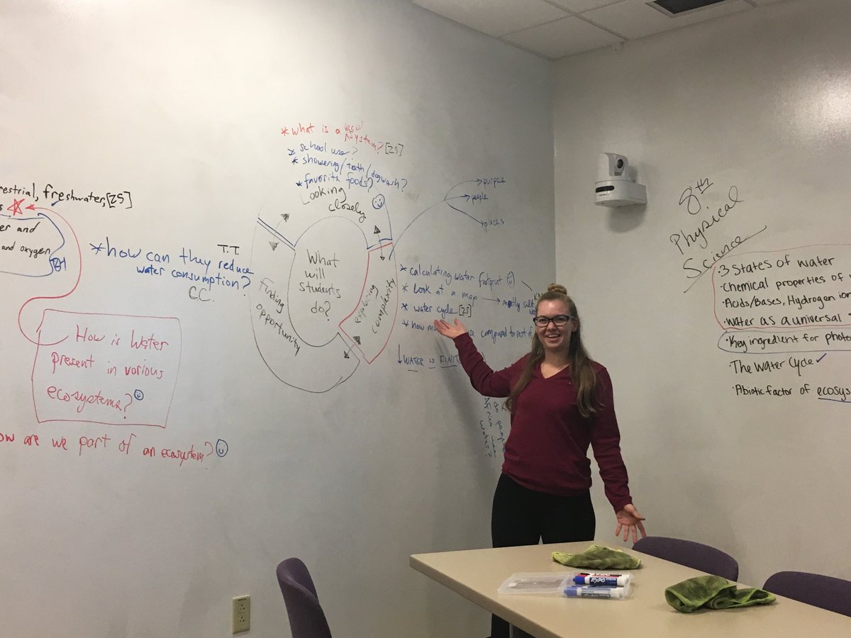 LocalSmartsEdu's tweet photo. How are things in middle school? @BrennaHouck shows the puzzle. #ENVT400 will be sharing lessons on H2O with @GreatOakAcademy this week https://t.co/f5wmFr62Hv